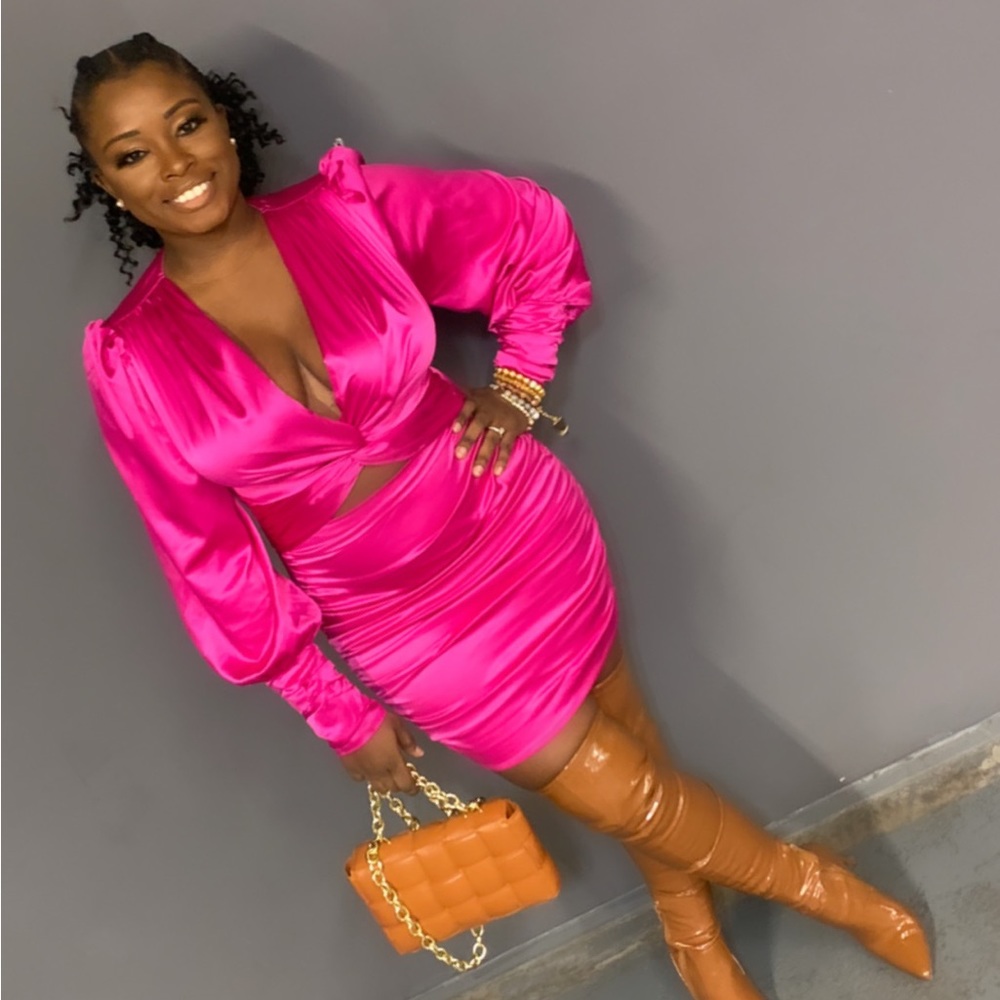 HOT PINK SEXY DRESS